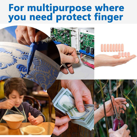 Finger Caps, Silicone Finger Protectors Sleeves (Finger Cots / 145 Pcs Set Approx) - jugaad.shop