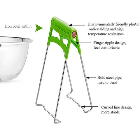 किचन हॉट प्लेट ग्रिपर, स्टेनलेस स्टील बाउल क्लिप (2 पीस सेट)