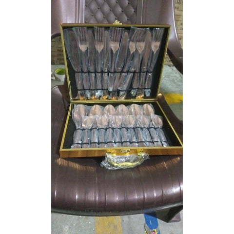 Kitchen Tableware / Flatware Sets Kitchen Forks Spoons with Gift Box (24 Pcs Set) - jugaad.shop