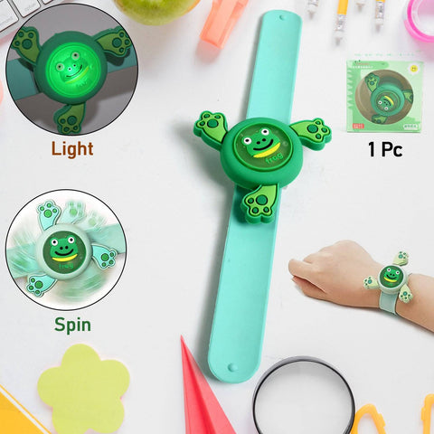 LED Light & Spinning Slap Kids Cartoon Bracelet Wrist Band (1 Pc / Mix Design)-jugaad.shop