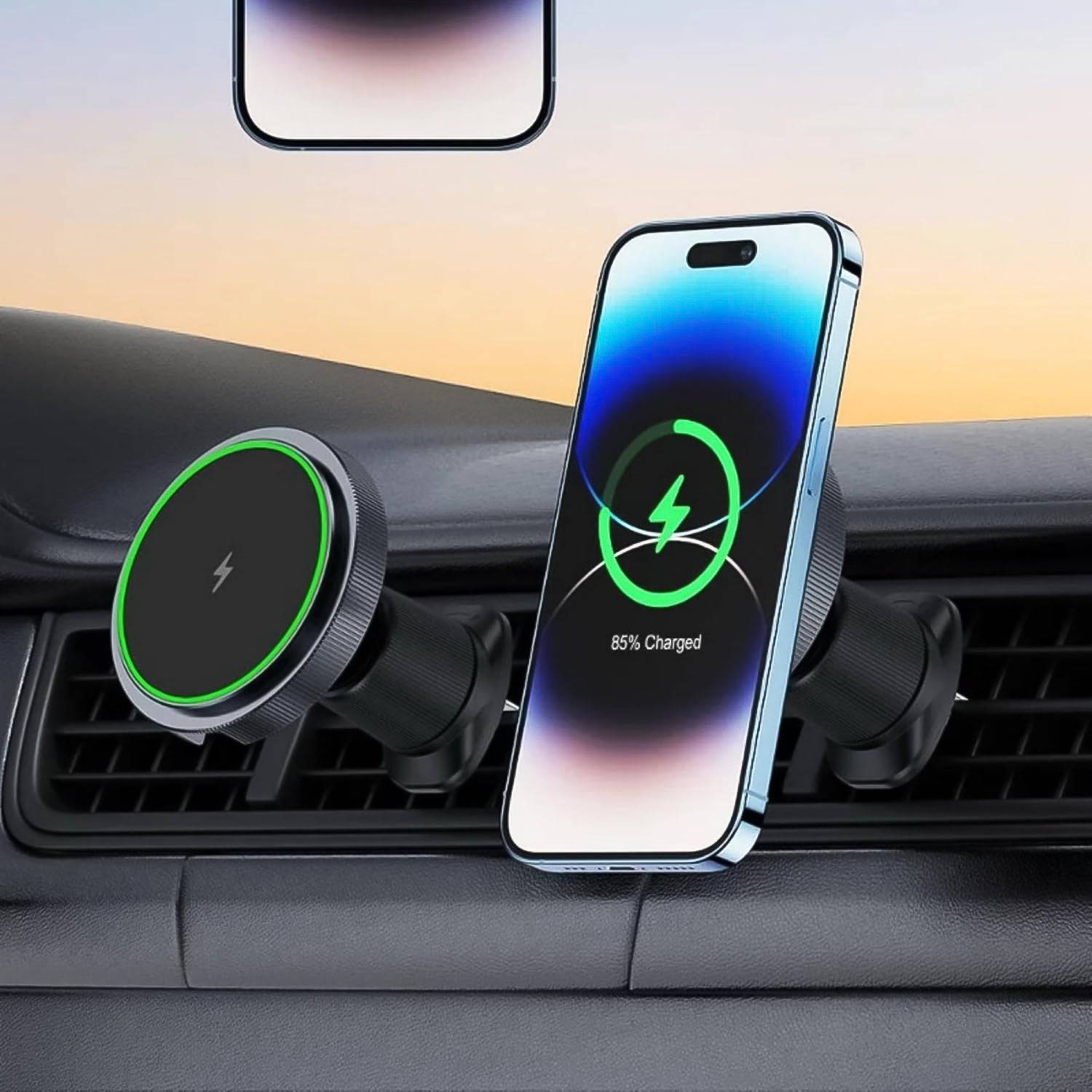 Magnetic Phone Mount Wireless Charger | Music Reactive Lights (1 Set)