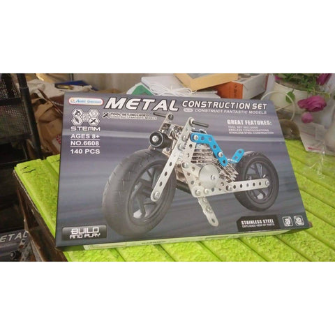 Metal Bike Creative Mechanical Construction Engineering Kit 140 Part of Bike Tool / 1 Set 】