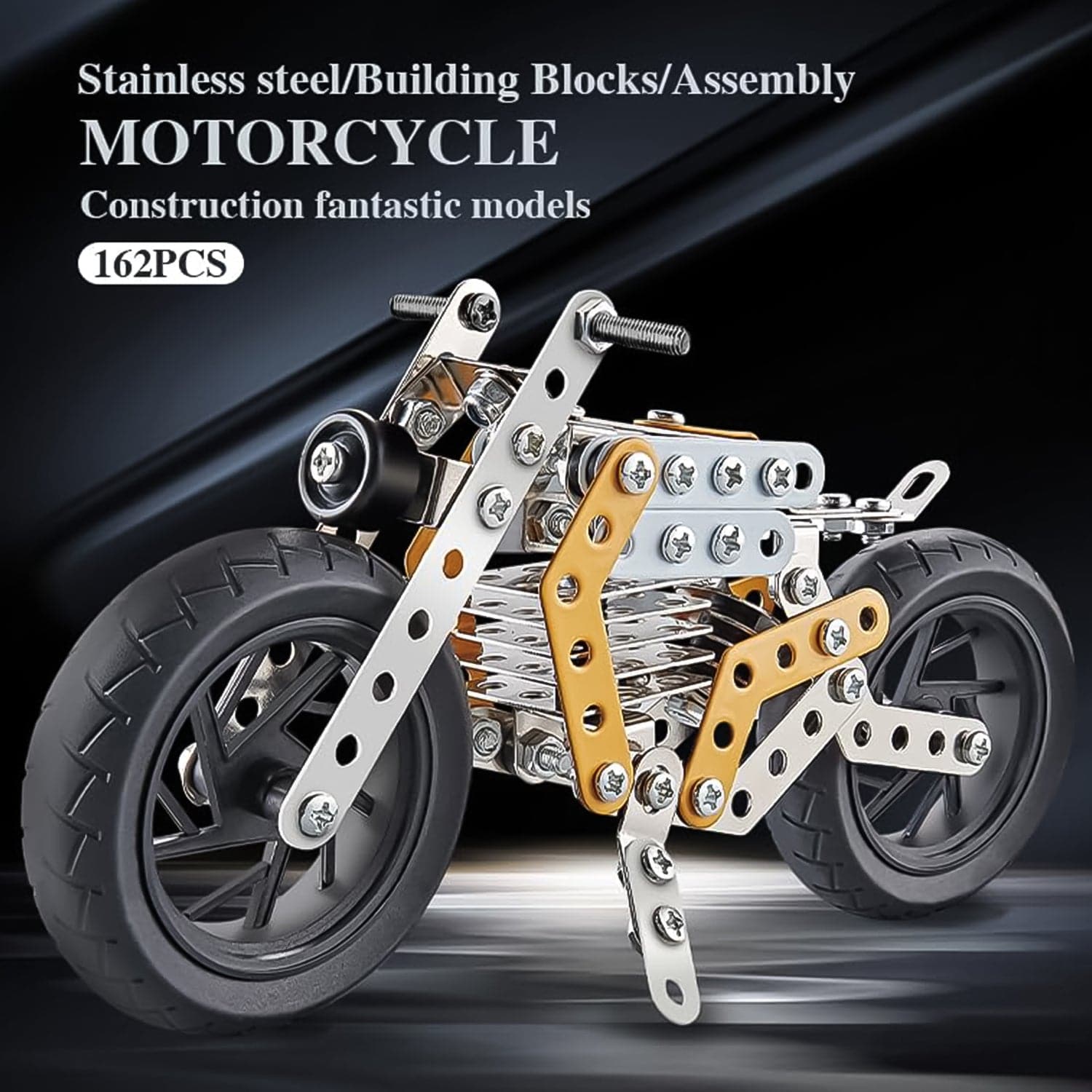 Metal DIY Bike Building Blocks for Kids (bike 162 pc of Bike Tool / 1 Set】