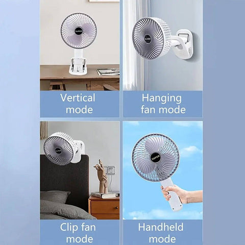 Multifunctional USB Desk Fan Clipped Fan (1 Pc / With Brown Box)