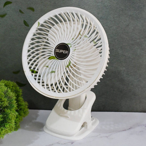 Multifunctional USB Desk Fan Clipped Fan (1 Pc / With Brown Box)