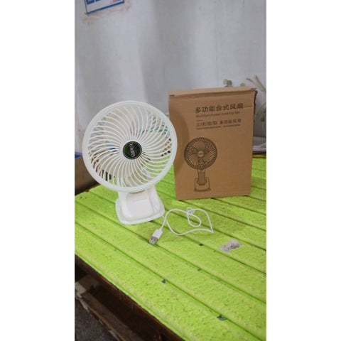 Multifunctional USB Desk Fan Clipped Fan (1 Pc / With Brown Box)