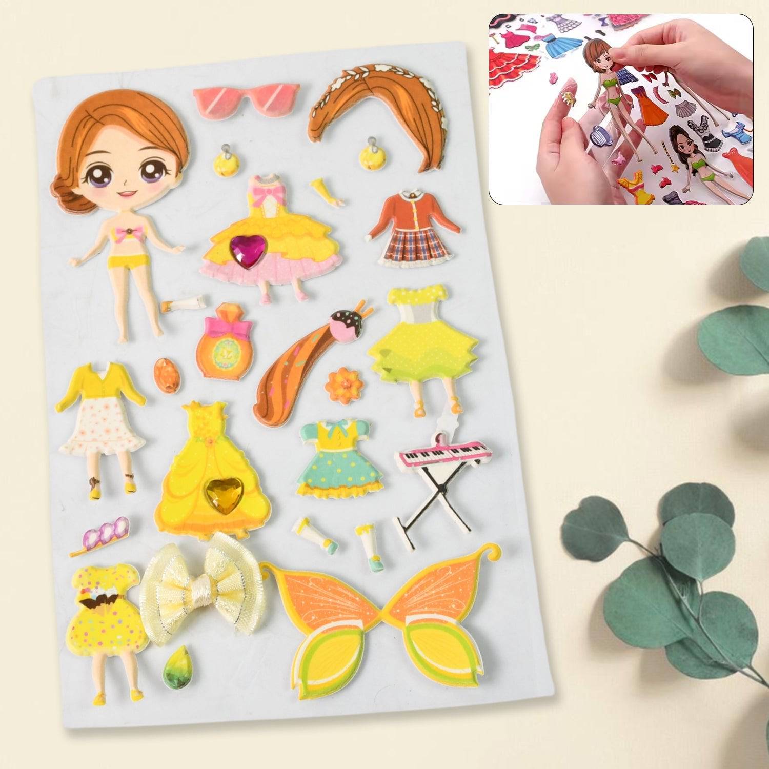 Multipurpose Adhesive 3D Stickers (1 Sheet /15×10 Cm)