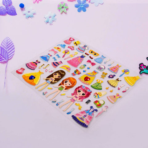 Multipurpose Adhesive 3D Stickers (1 Sheet / 19×15 Cm)