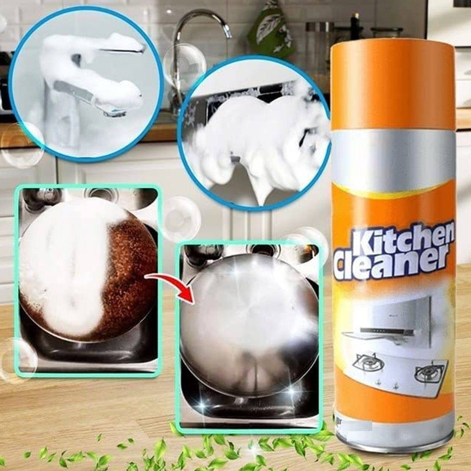 Multipurpose Bubble Foam Cleaner Kitchen Cleaner Spray Oil & Grease Stain Remover Chimney Cleaner Spray Bubble Cleaner All Purpose Foam Degreaser Spray (500 Ml) - jugaad.shop