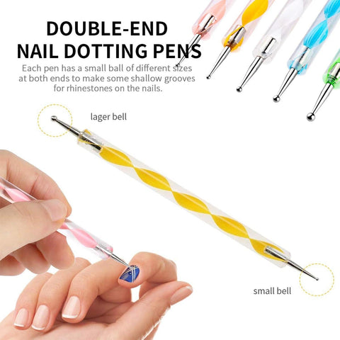 Nail Art Point Pen and Set Used by Women's for Their Fashion Purposes (Pack of 5Pcs) - jugaad.shop