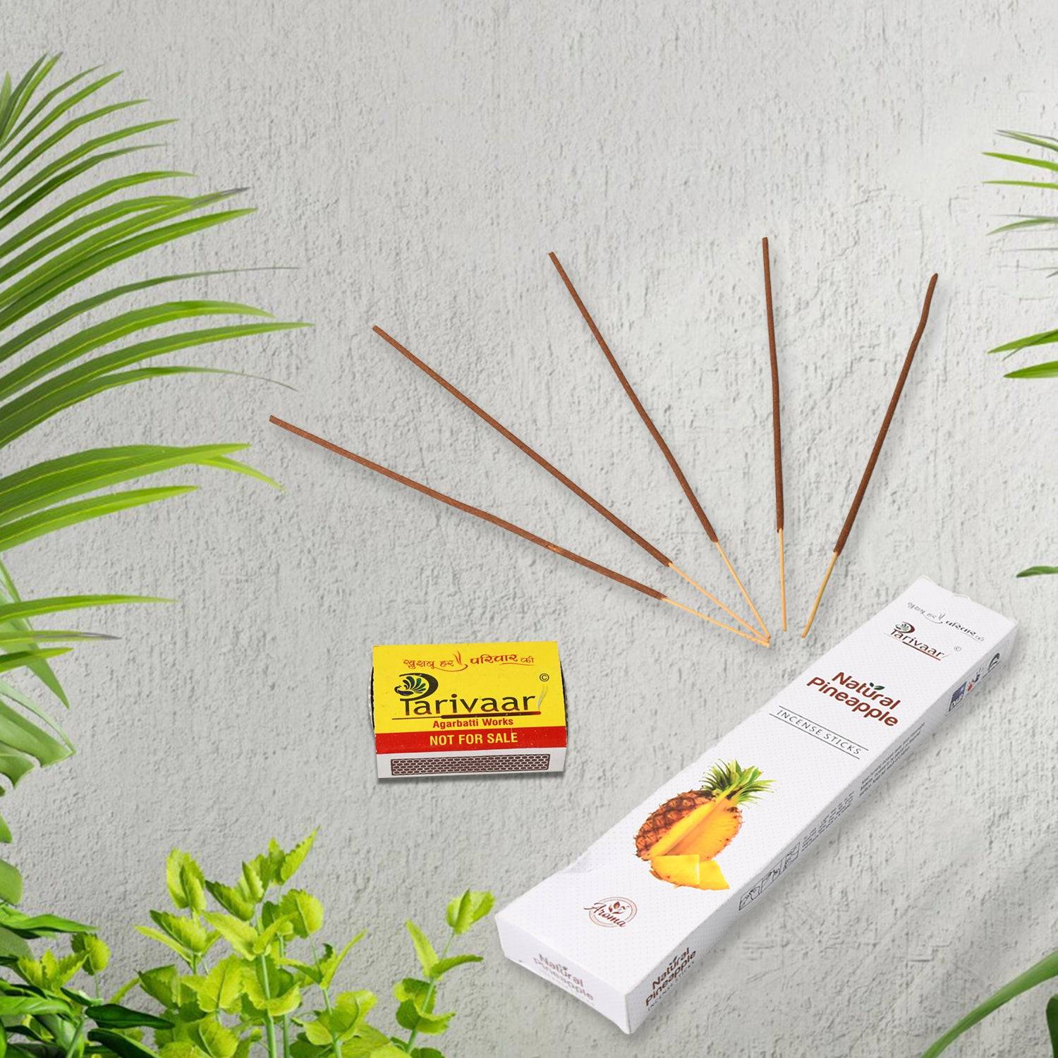 Natural Pineapple Fragrance Incense Sticks Agarbatti (90 Gm / With Machis 1 Packet)