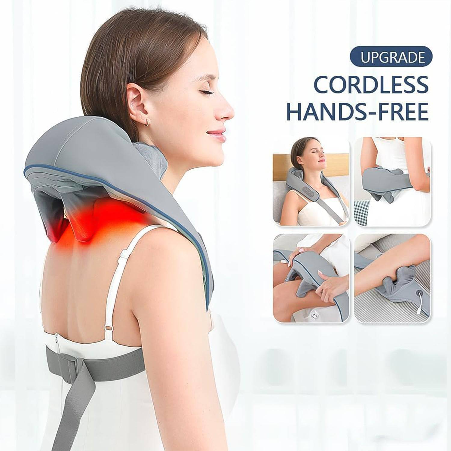 Neck & Shoulder Massagers with Heat, Electric Rechargeable (1 Pc), Gym Equipment