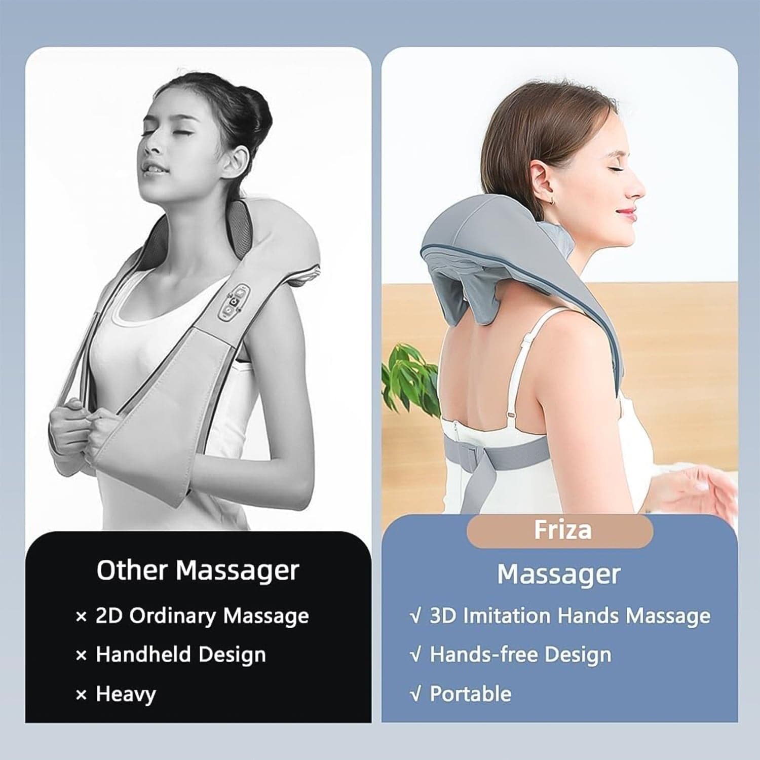 Neck & Shoulder Massagers with Heat, Electric Rechargeable (1 Pc), Gym Equipment