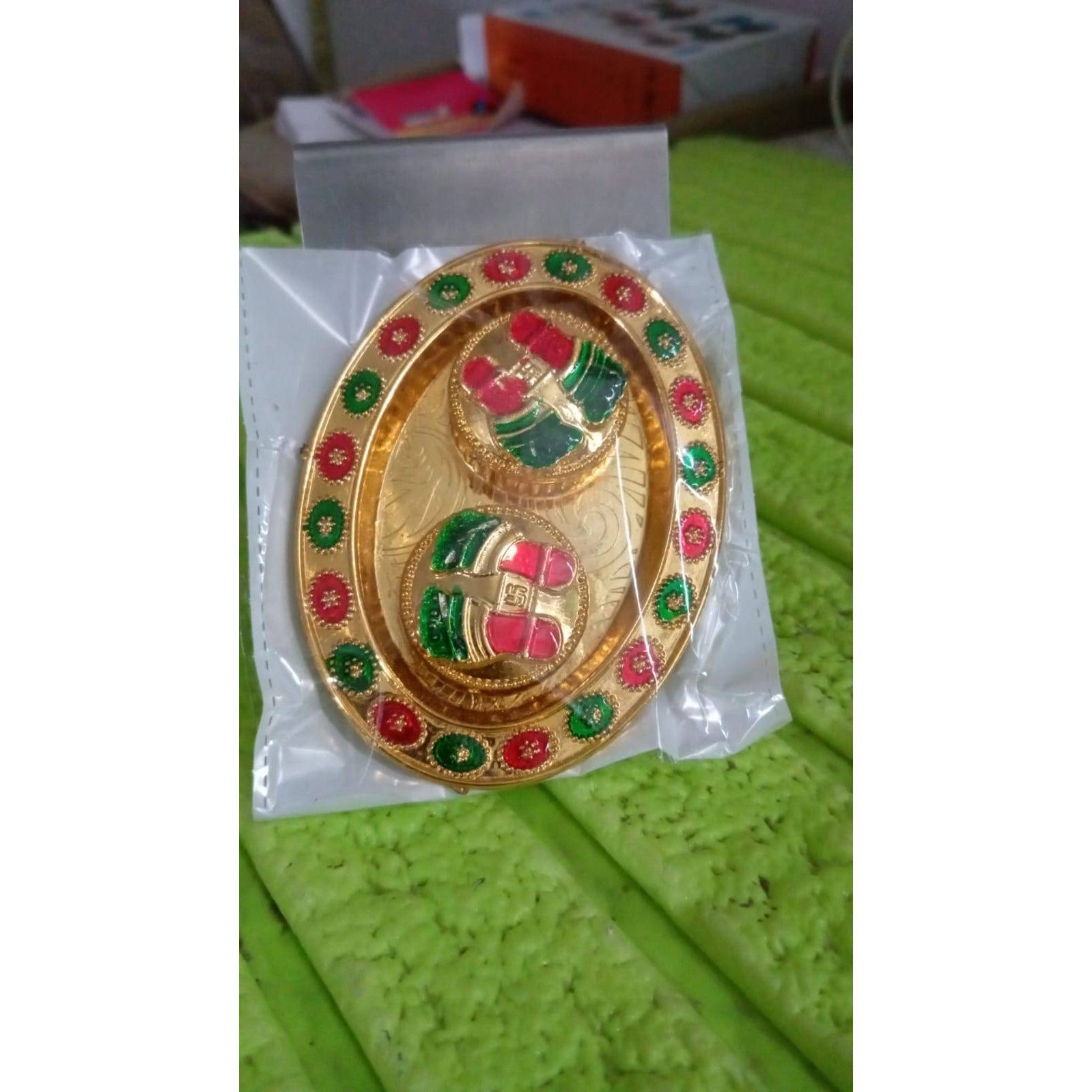 Oval Shape Special Puja Thali (1 Pc / Mix Design)