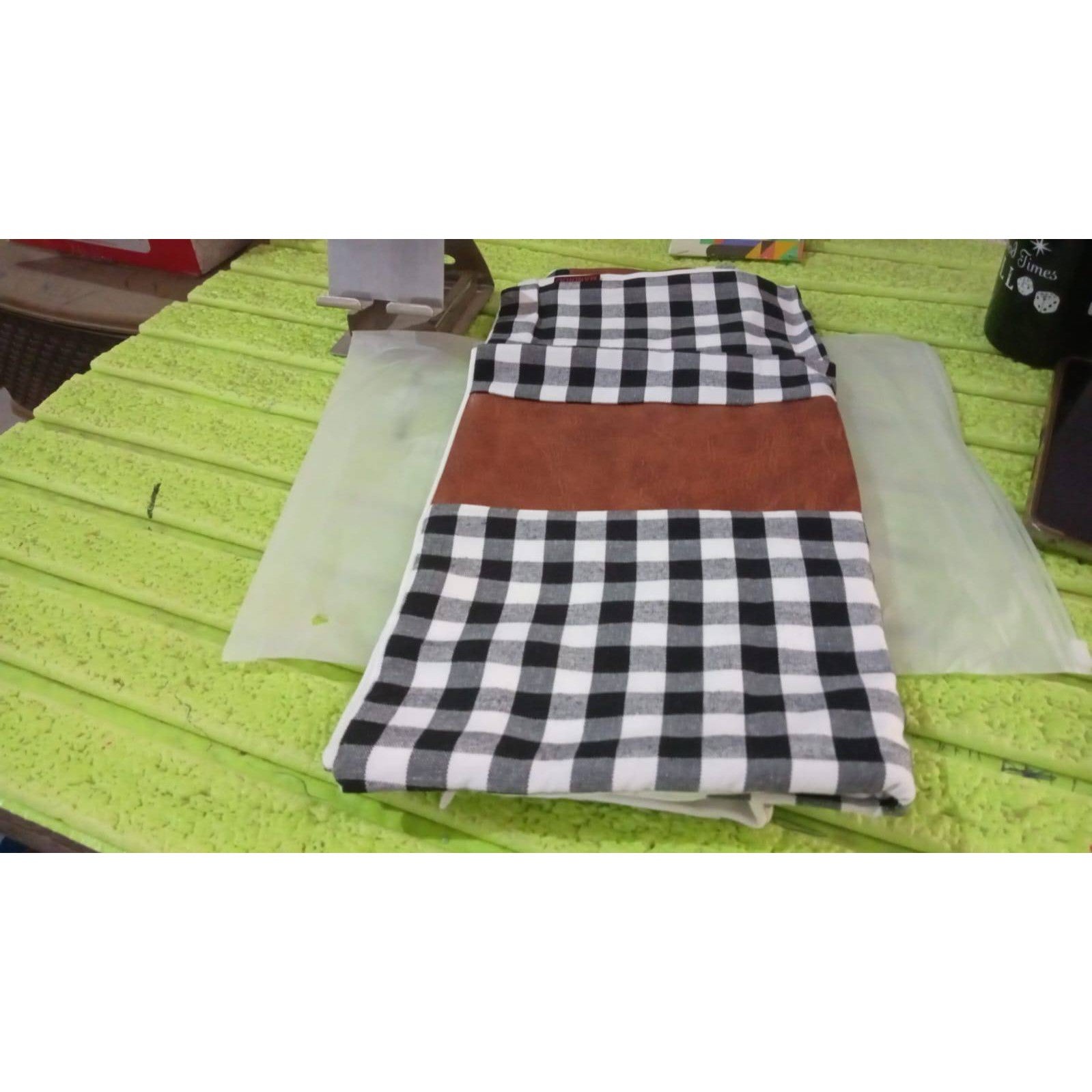 Pillow Covers, Leather & Cotton Cushion Covers (15 × 15 Inch / 1 Pair / 2 Pc)