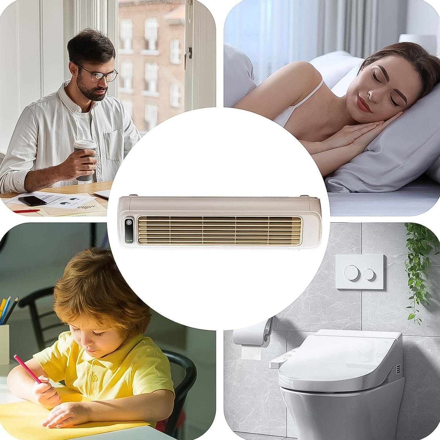 Portable Air Conditioning Cooling Fan (1 Pc / With 2 Pc Adhesive Hook) - jugaad.shop