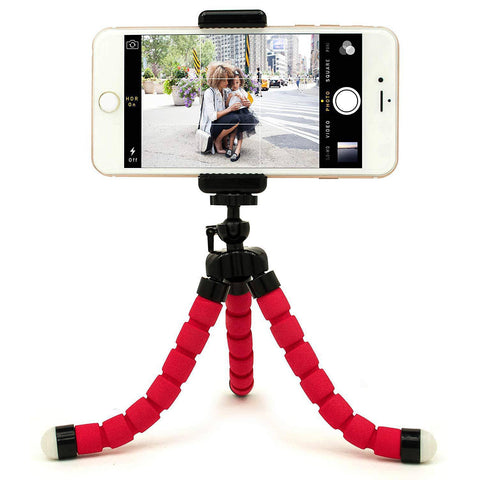 Portable Mini Octopus Tripod Stand with Phone Holder for Live Selfie, Mobile Phone Portable and Adjustable Stand