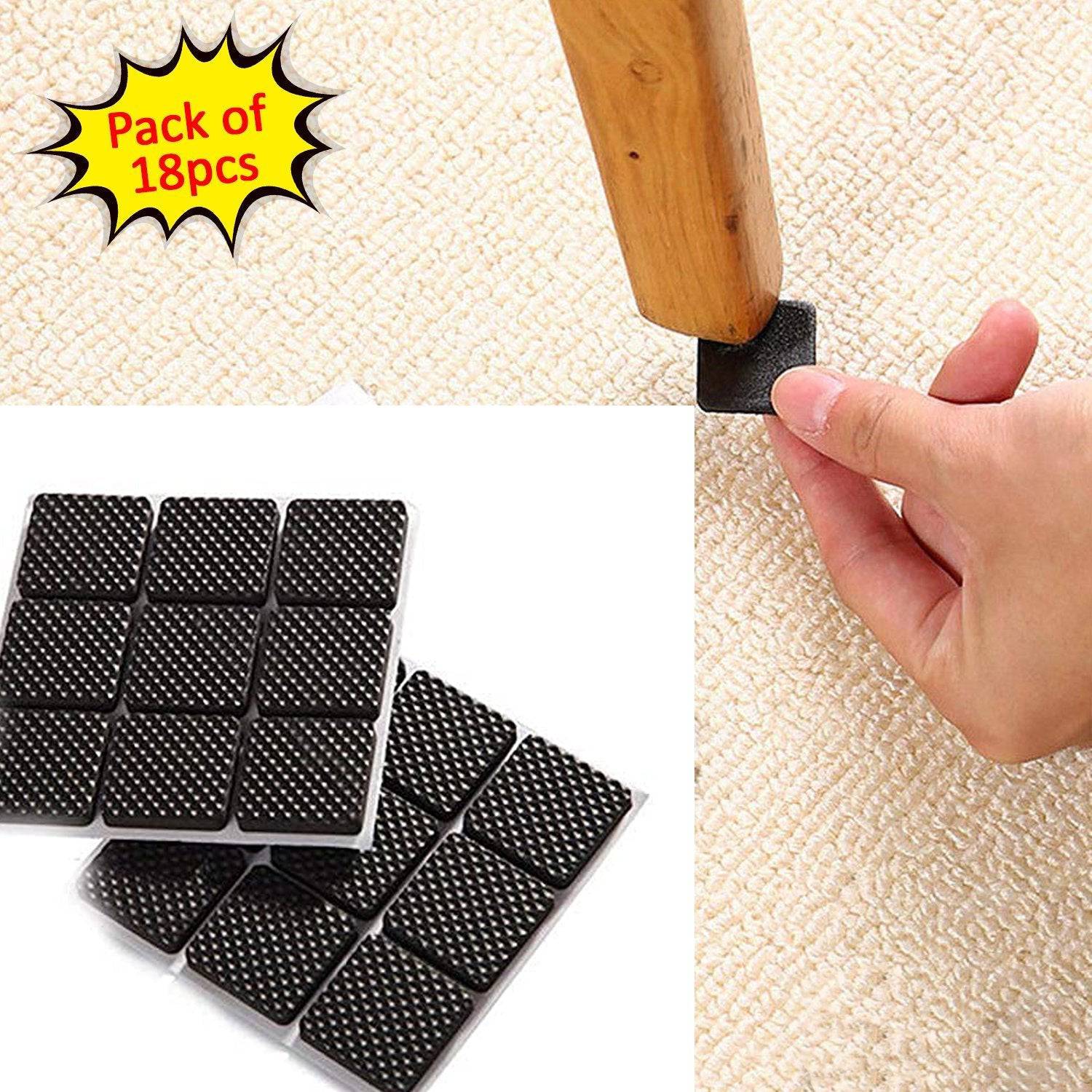 Self Adhesive Furniture Pads - Square (18 Pcs Set) - jugaad.shop