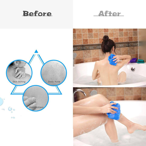 Silicone Body Scrubber Silicone Bath Body Brush (1 Pc / 25 Inch) - jugaad.shop