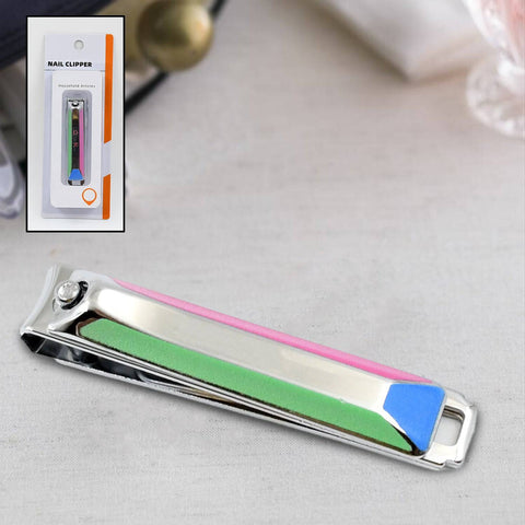 Stainless Steel Folding Portable Large Nail Clippers with Nail File (1 Pc) - jugaad.shop