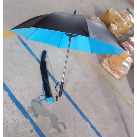 Sun Umbrella With Inside Fan & Power Bank Umbrellas For Summer (1 Pc)