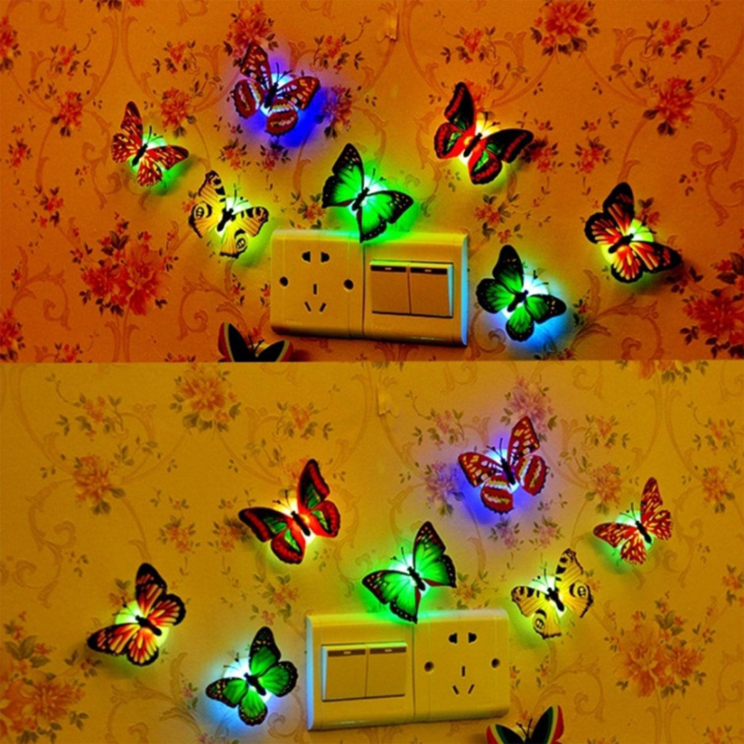 The Butterfly 3D Night Lamp Comes with 3D Illusion Design Suitable for Drawing Room, Lobby.n  (Loose) - jugaad.shop