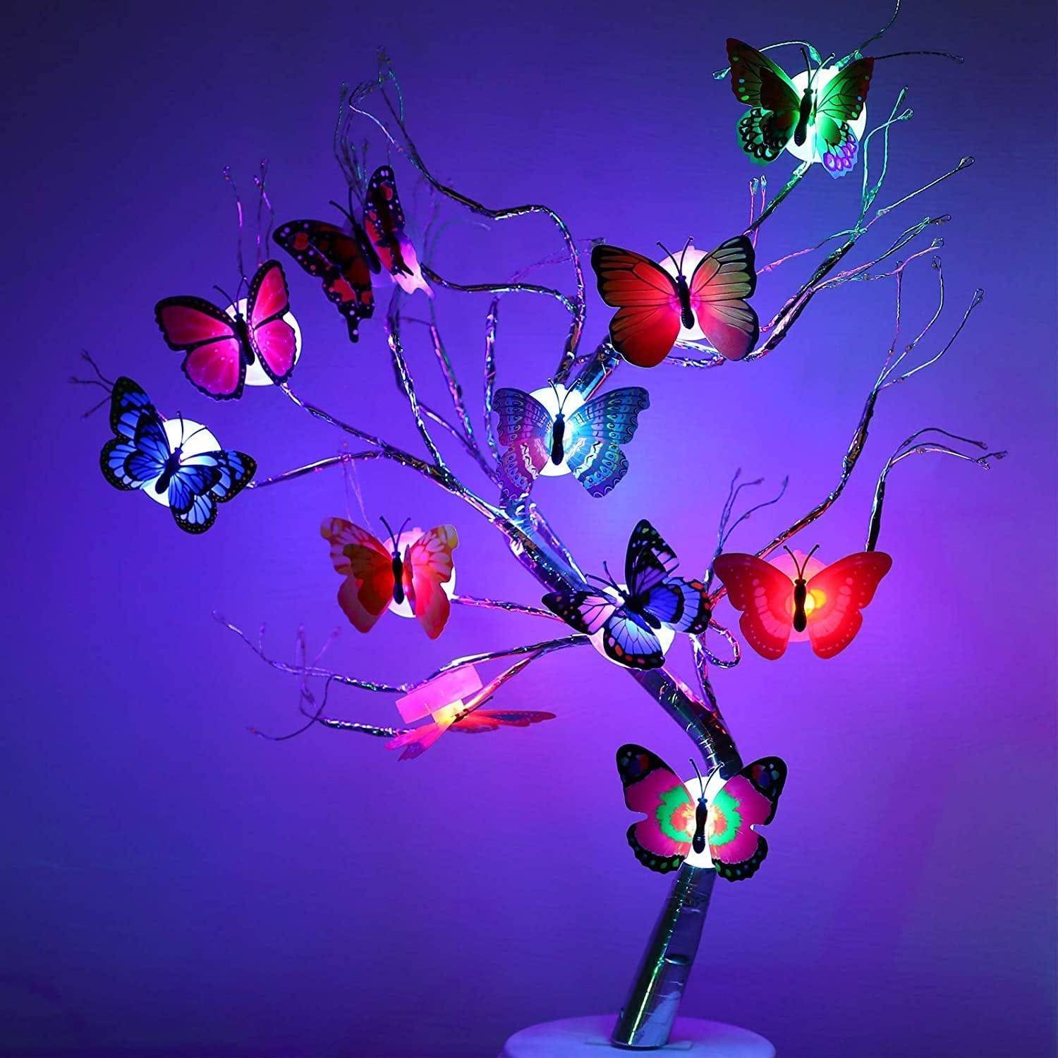 The Butterfly 3D Night Lamp Comes with 3D Illusion Design Suitable for Drawing Room, Lobby.n  (Loose) - jugaad.shop