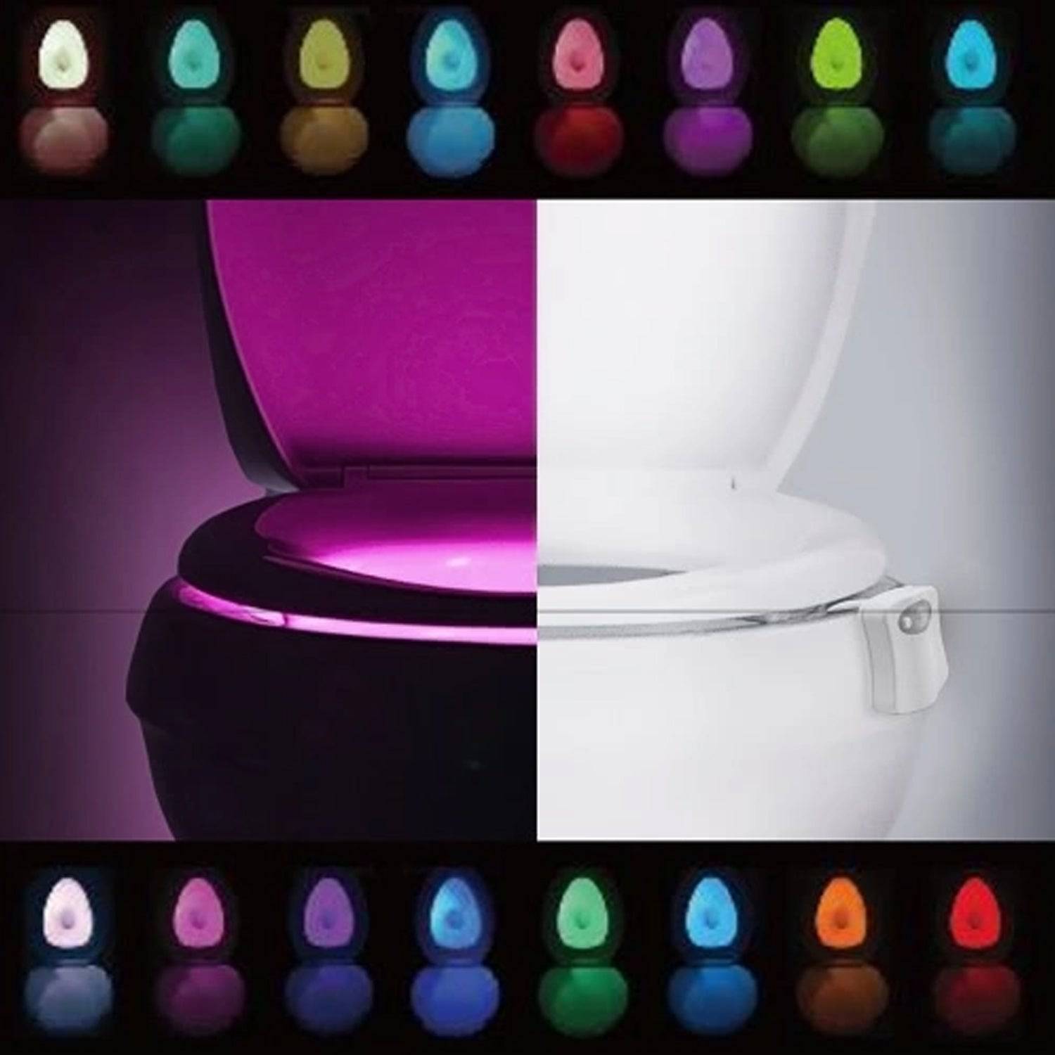 Toilet Light, LED Toilet Bowl Light Toilet Cover Lamp (1 Pc / Battery Not Included)