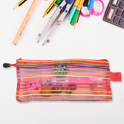 Transparent Zippered Nylon Mesh Multi Purpose Pouch / Purse