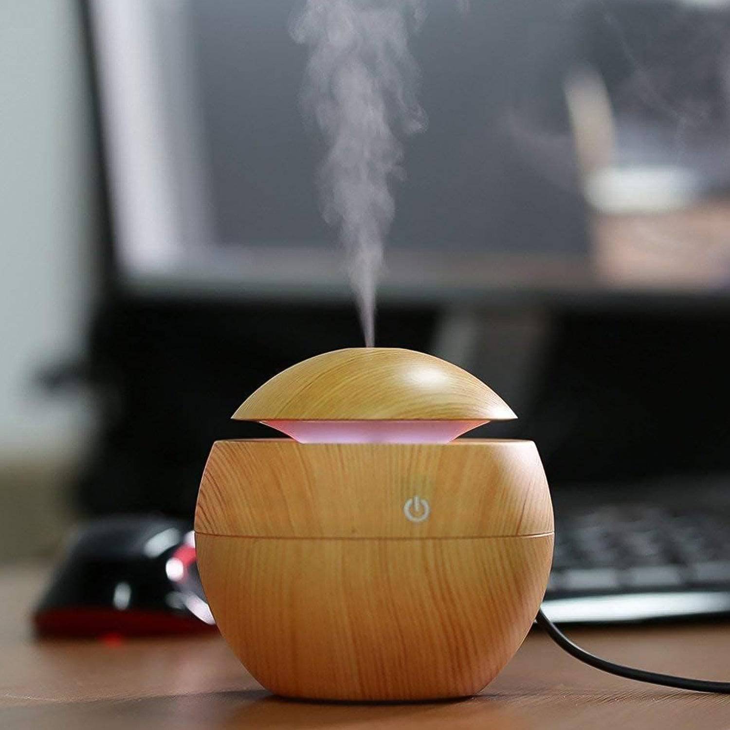 Ultrasonic Aromatherapy Humidifier USB Desktop (130 ML / 1 Pc)-jugaad.shop