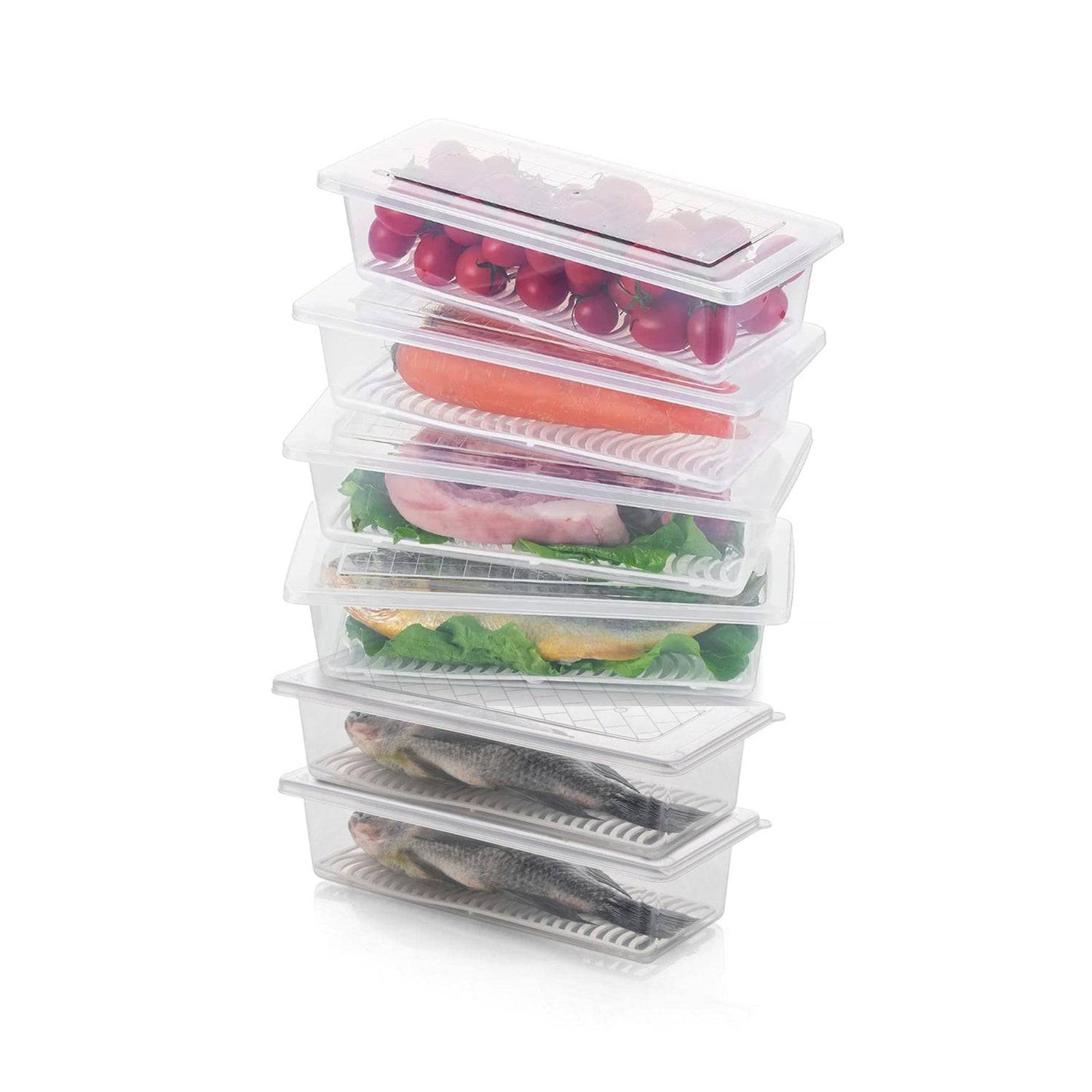 Vegetables & Fruits Freezer Storage Container (PACK OF 6PC 1500ML) - jugaad.shop