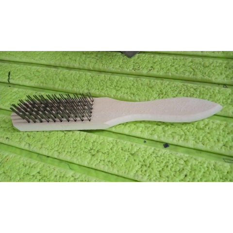 Wooden Handle Steel Wire Brush (1 Pc)