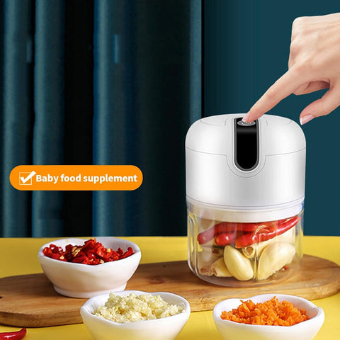 Wireless USB Rechargeable Mini Electric Garlic Machine / Chopper (250Ml)-jugaad.shop