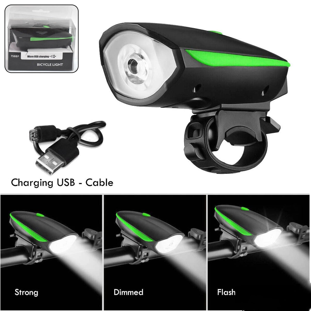 Rechargeable Bicycle LED Bright Light (1 Pc)-jugaad.shop