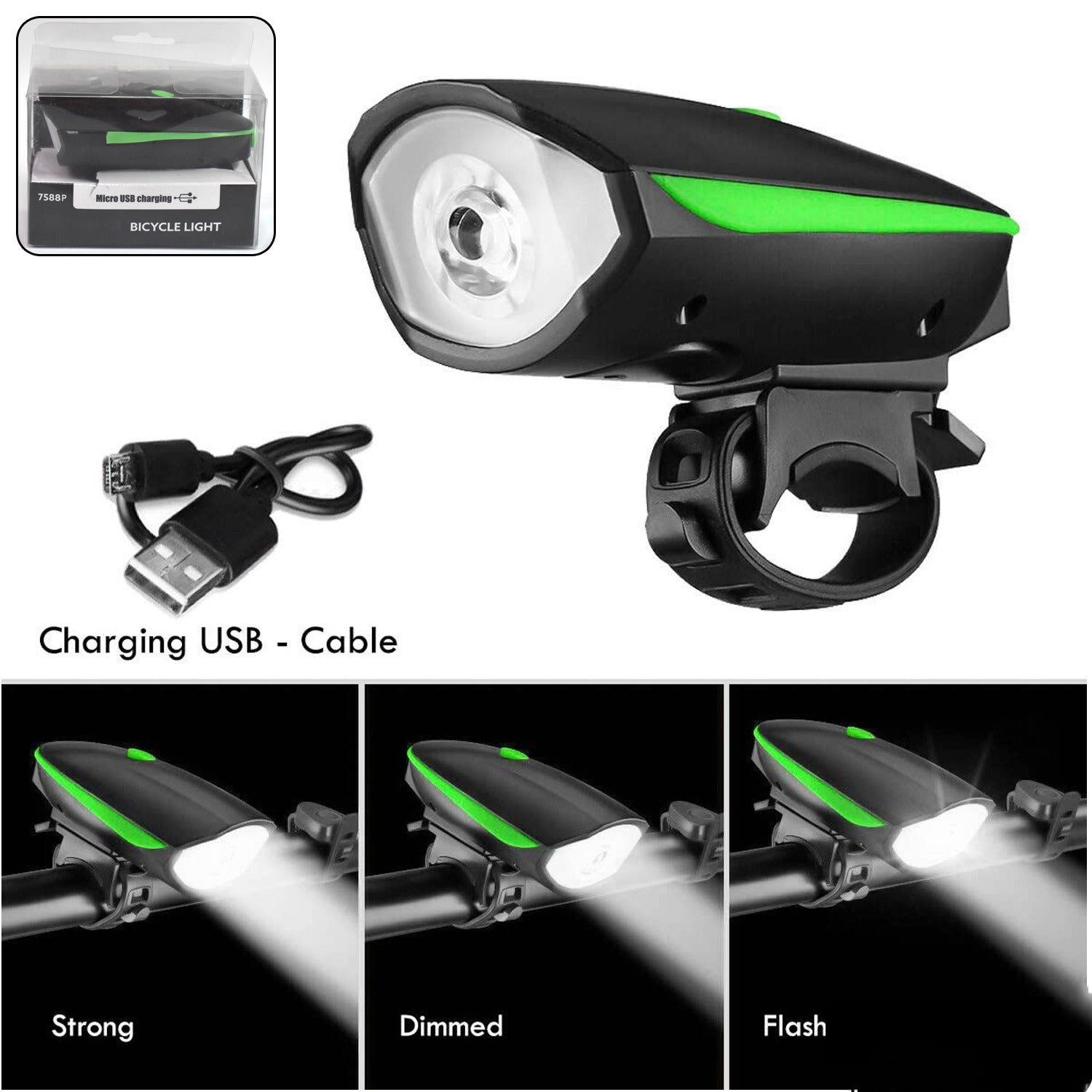 Rechargeable Bicycle LED Bright Light (1 Pc) - jugaad.shop