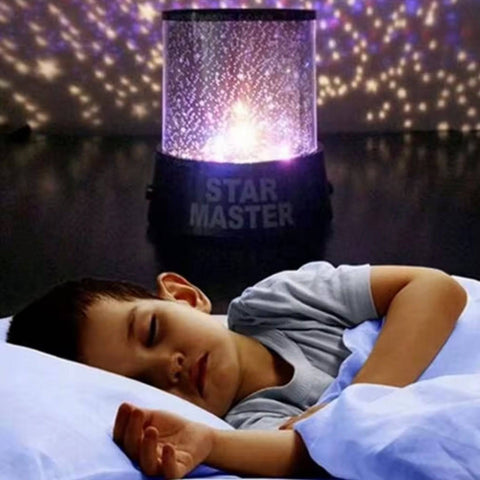 LED Projector Night Light Amazing Lamp, 3 Battery operated lamps, Rotation With the music Function, Master for Kids Bedroom Home Decoration Night Romantic Gift (Battery Not Included / 1 pc) - jugaad.shop